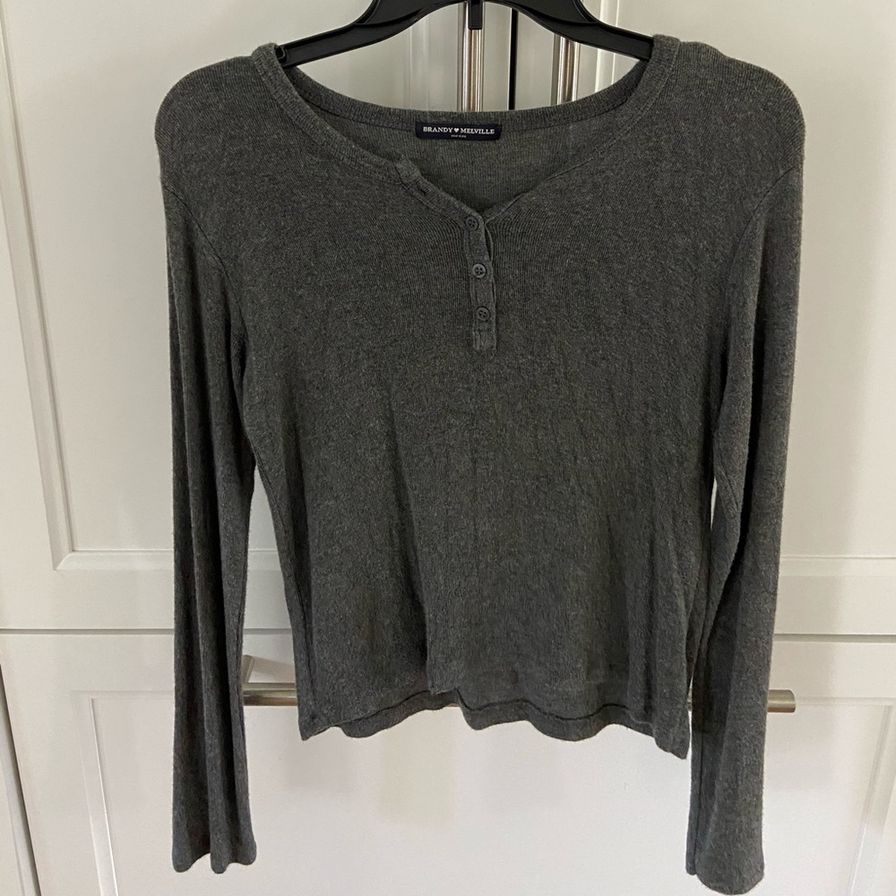 Brandy Melville Gray Long Sleeve